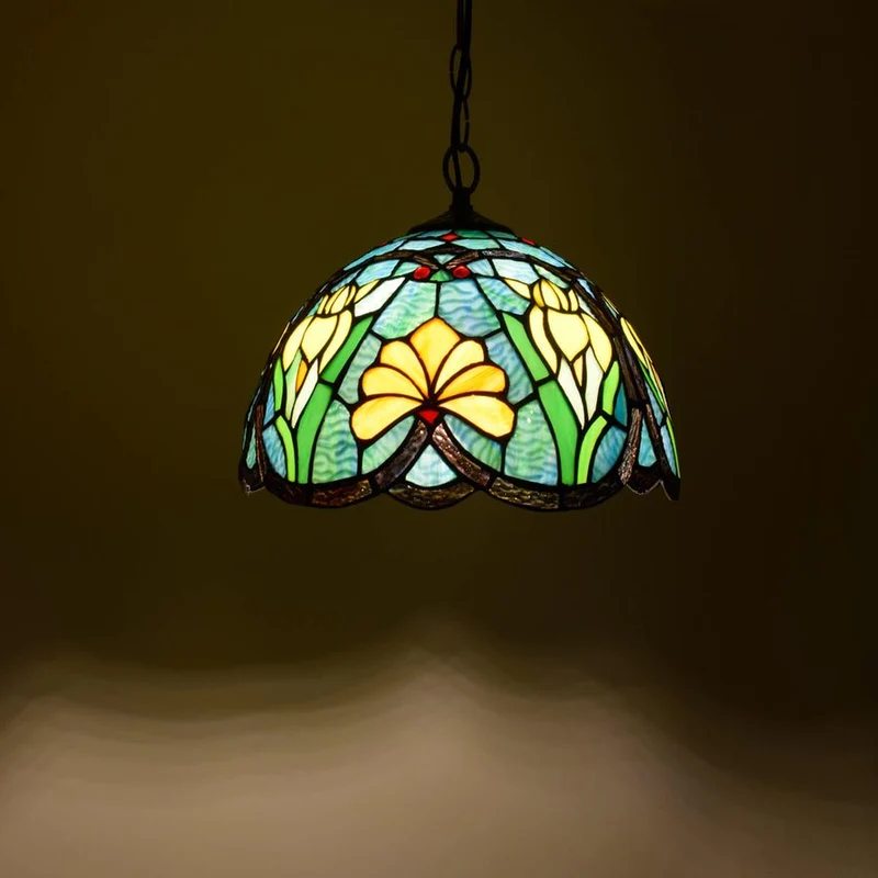 Kirelle Vintage Glass Shade Pendant Lamp Euroselle