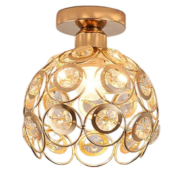 Lorentia Gold Crystal Pendant Chandelier For Hallway By Euroselle