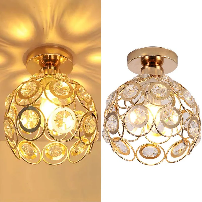 Lorentia Gold Crystal Pendant Chandelier For Hallway By Euroselle