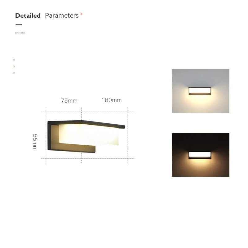 Euroselle Balcony Wall Lamp Exterior Light Fixture