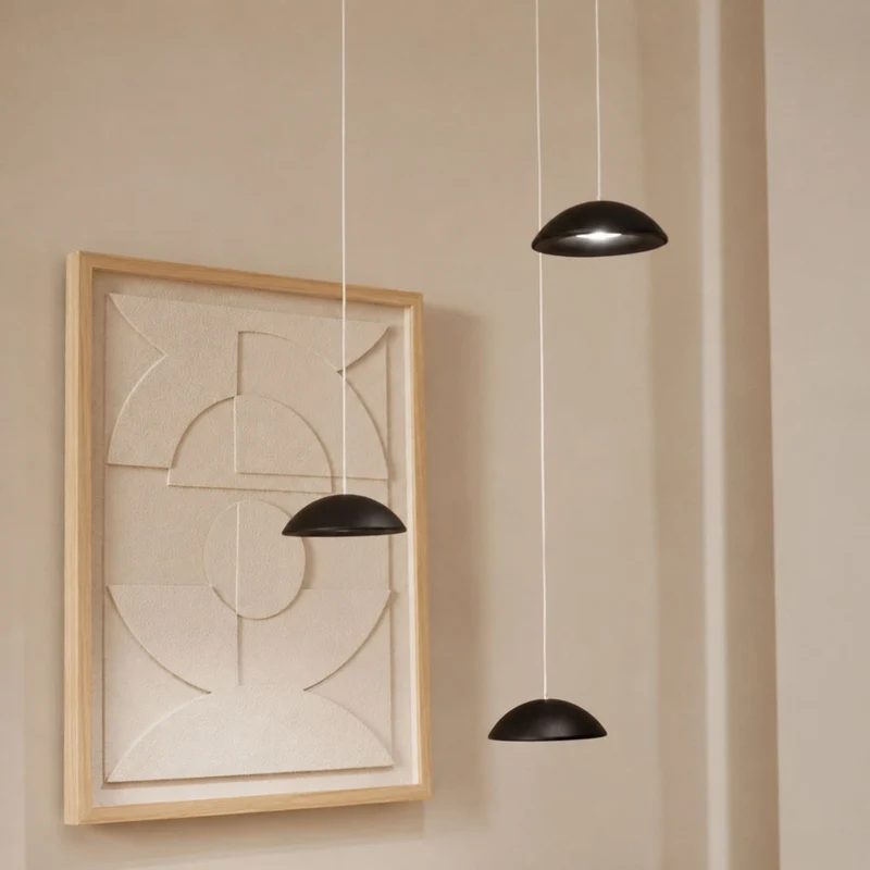 s.luce Santa Air LED Esszimmer-Pendelleuchte 5-flammig Ø 60cm Baldachin