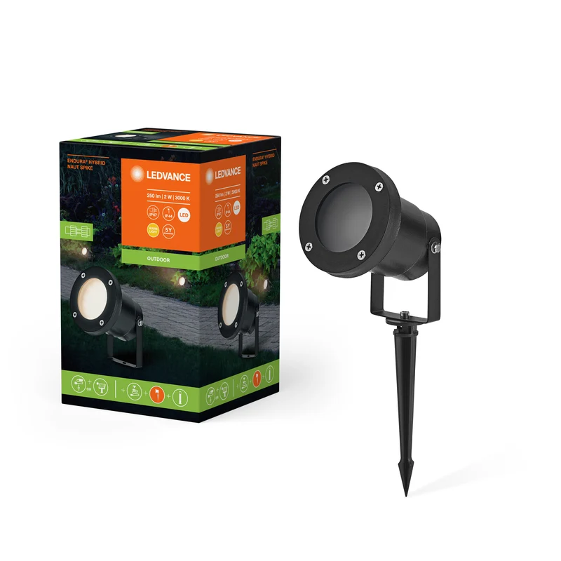 LEDVANCE ENDURA HYBRID SOLAR NAUT SPIKE Gartenstrahler, 2W, 100lm