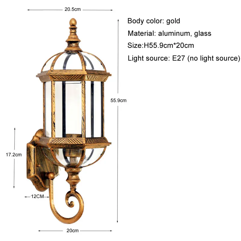Bernard Wall Lamp Series By Euroselle With Antique Lantern Design