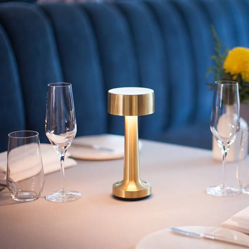 AstraGlow Retro Rechargeable Wireless LED Table Lamp For Restaurants And Bars Euroselle