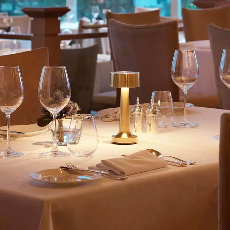 AstraGlow Retro Rechargeable Wireless LED Table Lamp For Restaurants And Bars Euroselle