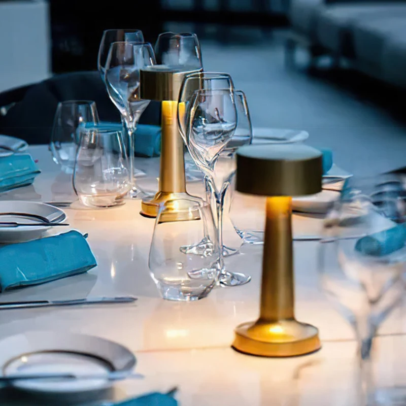 AstraGlow Retro Rechargeable Wireless LED Table Lamp For Restaurants And Bars Euroselle