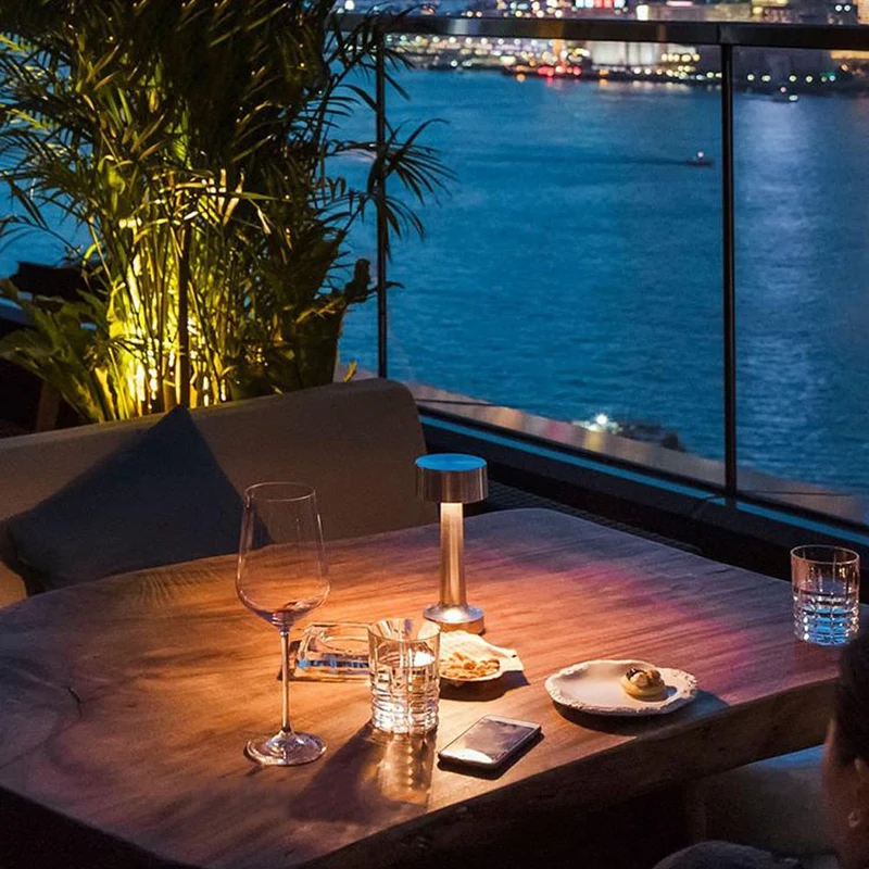 AstraGlow Retro Rechargeable Wireless LED Table Lamp For Restaurants And Bars Euroselle