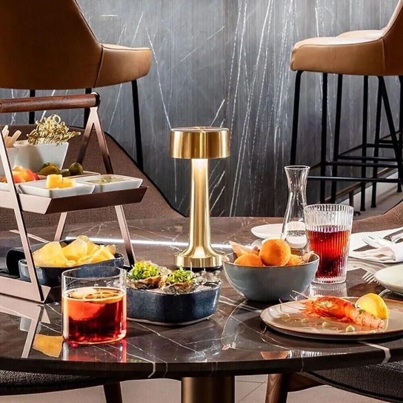 AstraGlow Retro Rechargeable Wireless LED Table Lamp For Restaurants And Bars Euroselle