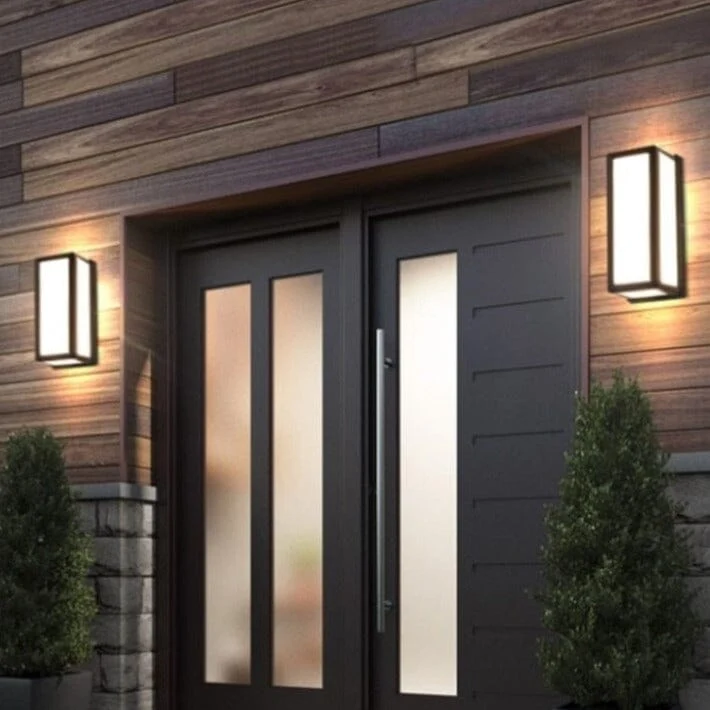 Euroselle LED Outdoor Rectangular Wall Motion Sensor Lamp