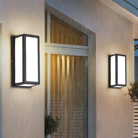Euroselle LED Outdoor Rectangular Wall Motion Sensor Lamp