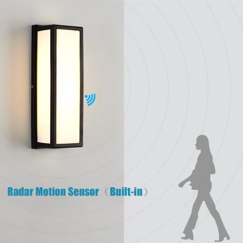 Euroselle LED Outdoor Rectangular Wall Motion Sensor Lamp