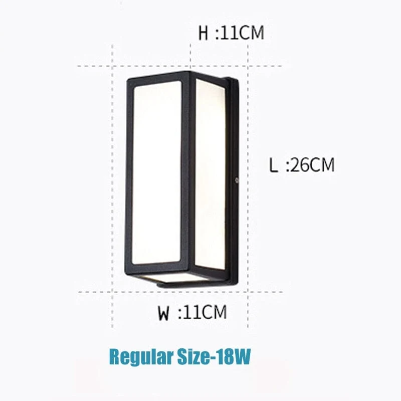Euroselle LED Outdoor Rectangular Wall Motion Sensor Lamp
