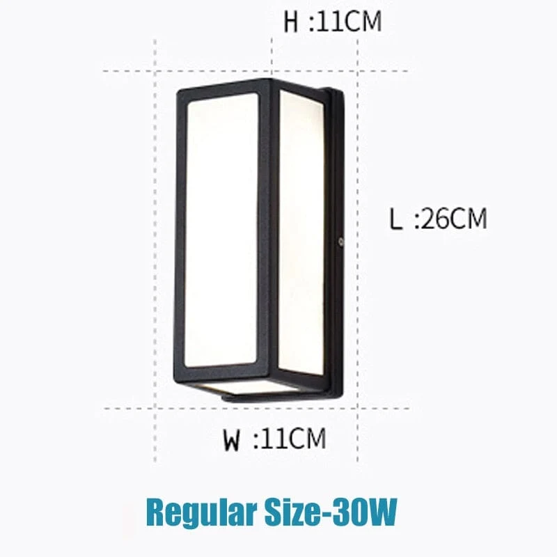 Euroselle LED Outdoor Rectangular Wall Motion Sensor Lamp