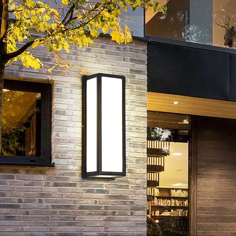 Euroselle LED Outdoor Rectangular Wall Motion Sensor Lamp