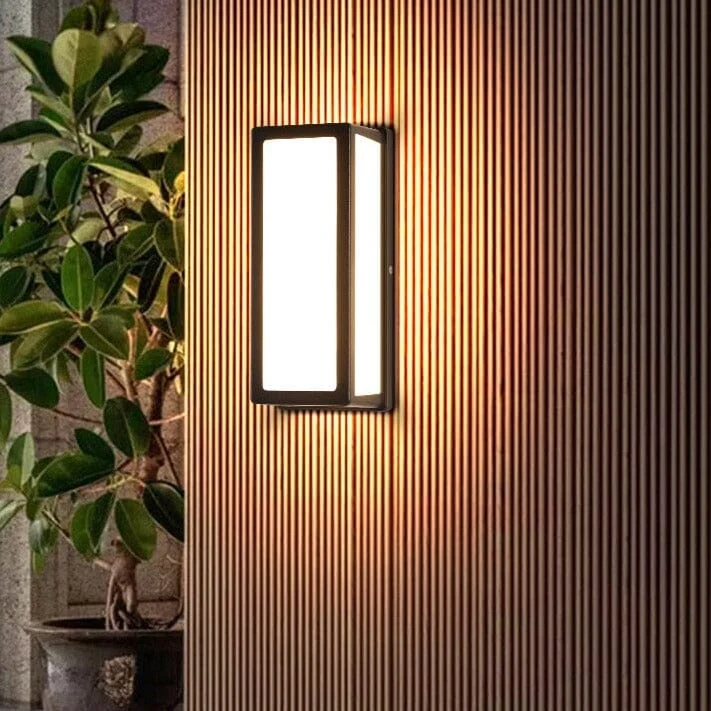 Euroselle LED Outdoor Rectangular Wall Motion Sensor Lamp