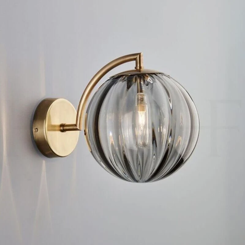 Euroselle Tulise Wall Lamp Glass Round Shade Decor