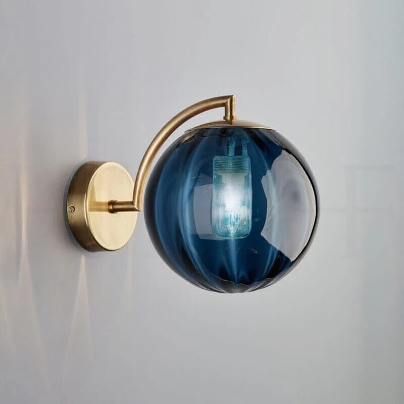 Euroselle Tulise Wall Lamp Glass Round Shade Decor