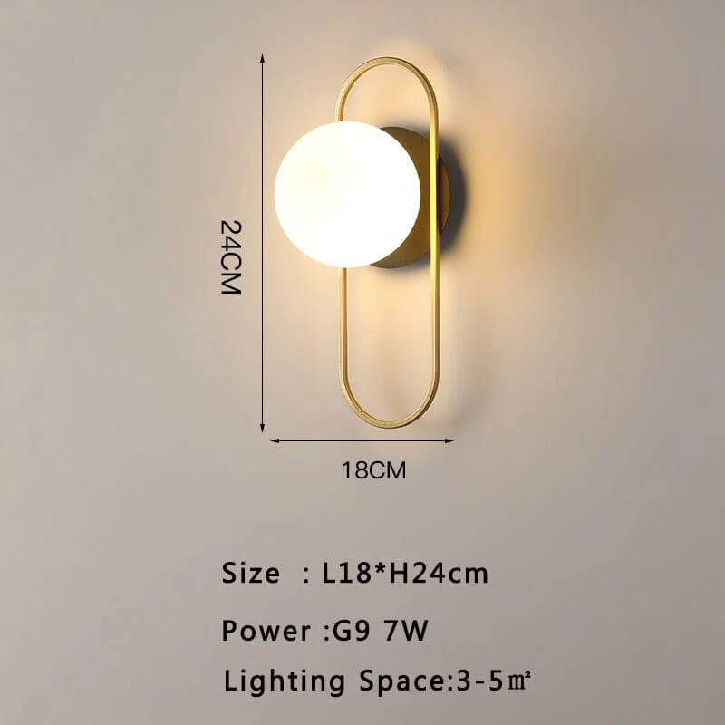 Trevor Wall Lamp Euroselle Nordic Modern Wall Light