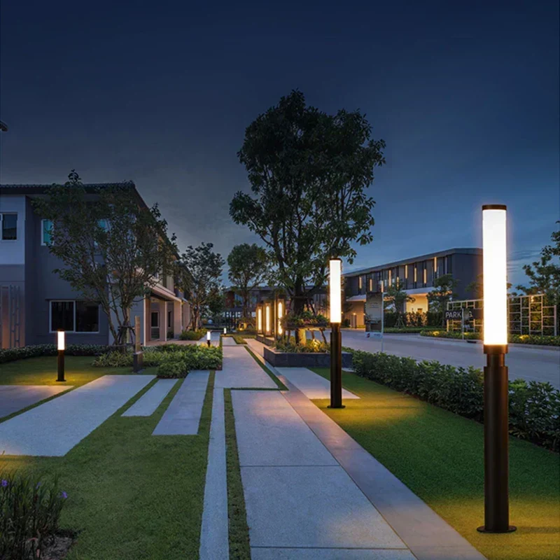 Euroselle Timber Waterproof Pole Lamp For Outdoor Lighting