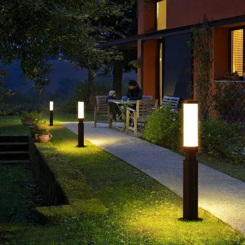 Euroselle Timber Waterproof Pole Lamp For Outdoor Lighting