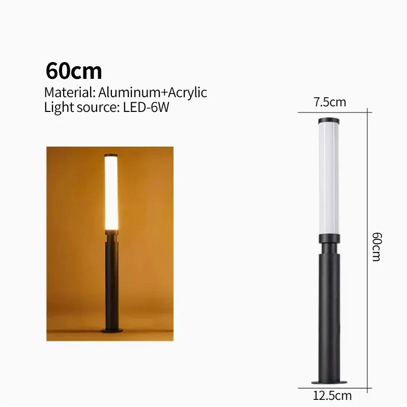 Euroselle Timber Waterproof Pole Lamp For Outdoor Lighting
