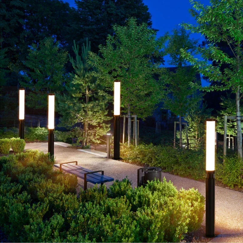 Euroselle Timber Waterproof Pole Lamp For Outdoor Lighting