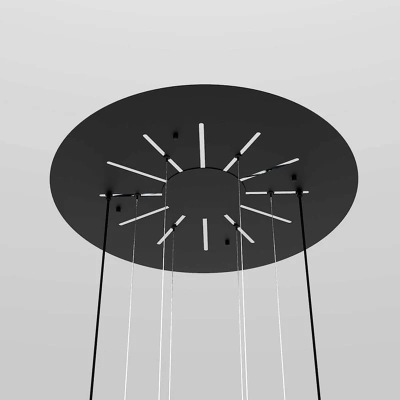 s.luce Velo Galerie-Hängelampe 5-flammig Ø 60cm Baldachin Ø 25cm