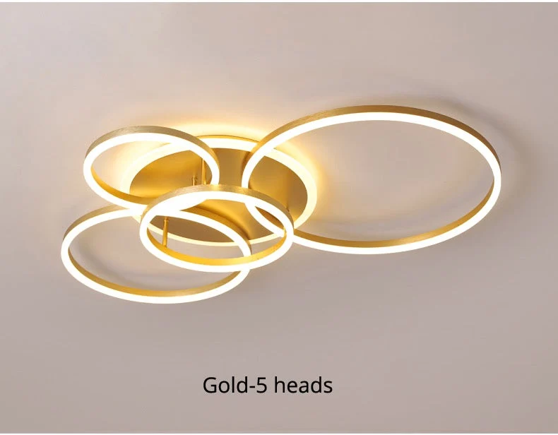 The Ripple Lamp by Euroselle Dimmable Aluminum LED Chandelier With Remote