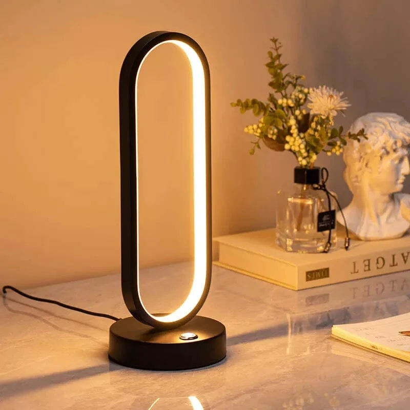 The Oval Lamp By Euroselle White And Warm Light Iron Construction