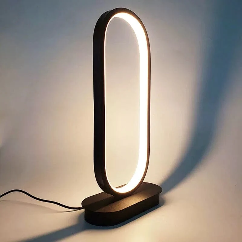 The Oval Lamp By Euroselle White And Warm Light Iron Construction