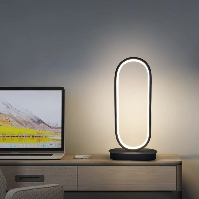 The Oval Lamp By Euroselle White And Warm Light Iron Construction