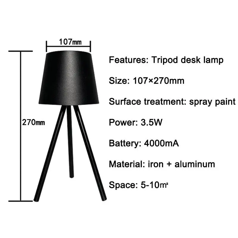 Euroselle TriLeg Tripod Desk Lamp For Modern Desks