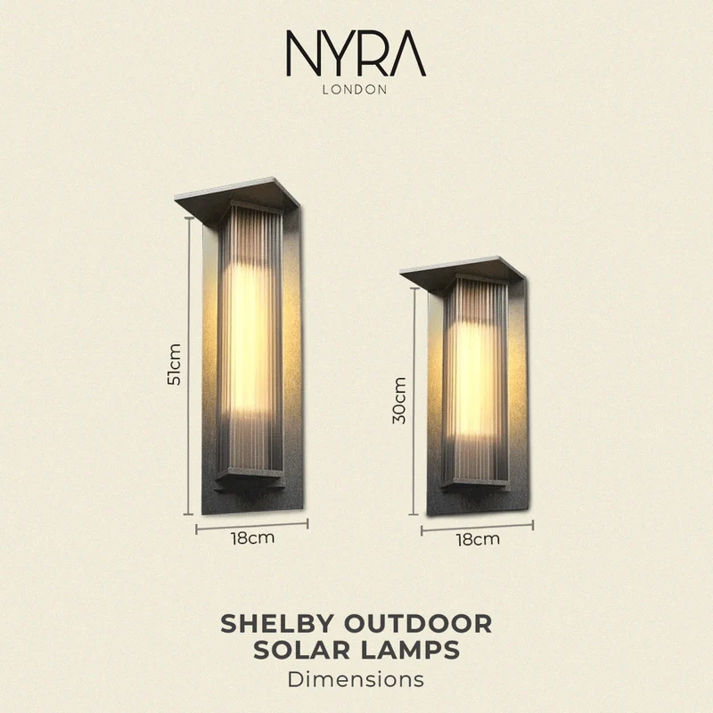 Euroselle Shelby Outdoor Solar Lamps For Garden And Patio Lighting