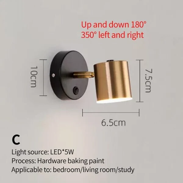 Talina Wall Lamp By Euroselle For Bedside Reading And Cozy Bedroom Lighting