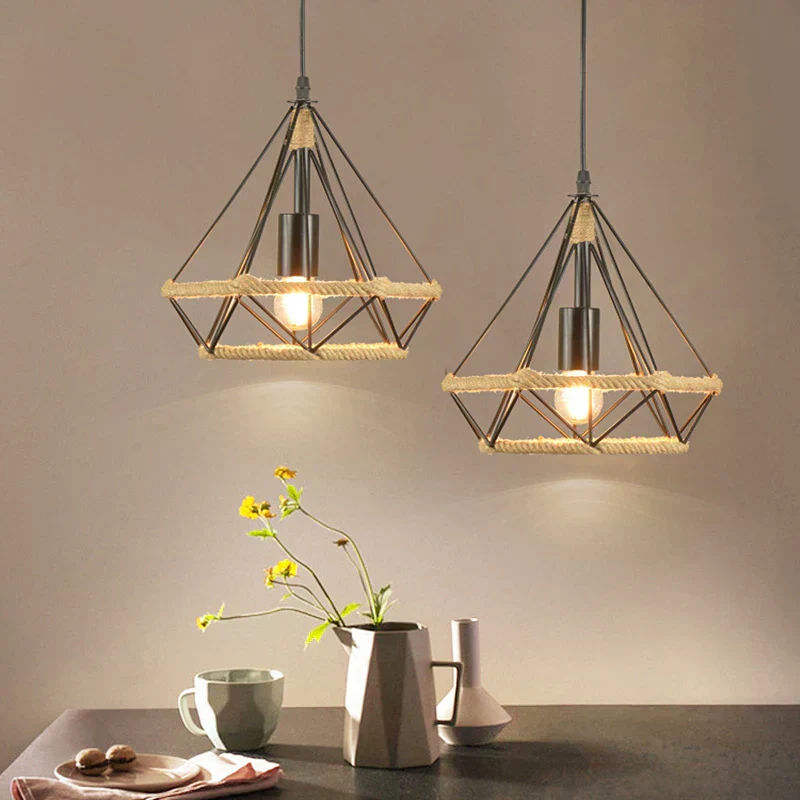 Euroselle Rustic Twine Lamp From Nordic Vintage Lamps