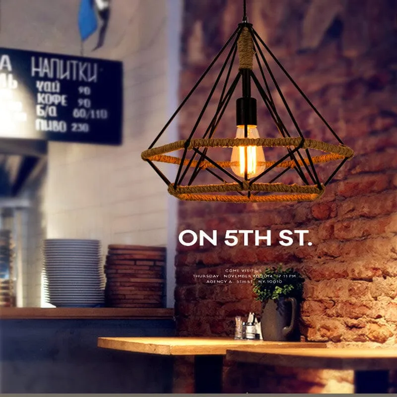 Euroselle Rustic Twine Lamp From Nordic Vintage Lamps