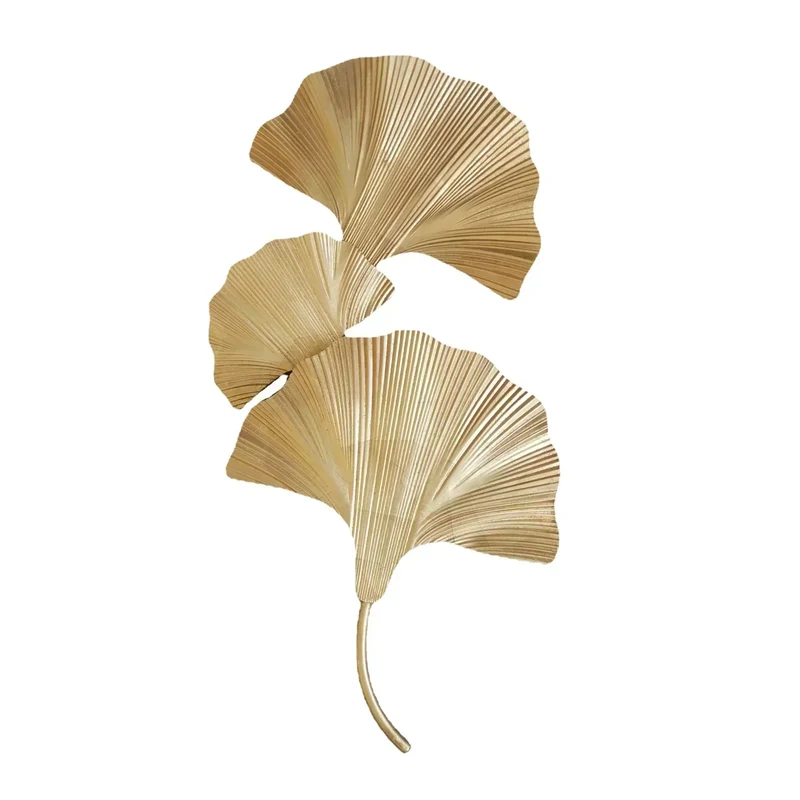 Euroselle Wild Leaf Wall Lamp With Gold Finish And Warm Radiance