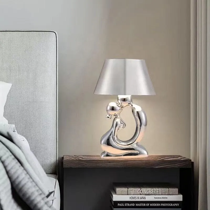 The Love Lamp By Euroselle Decorative Table Lamp With Gold Or Chrome Finish