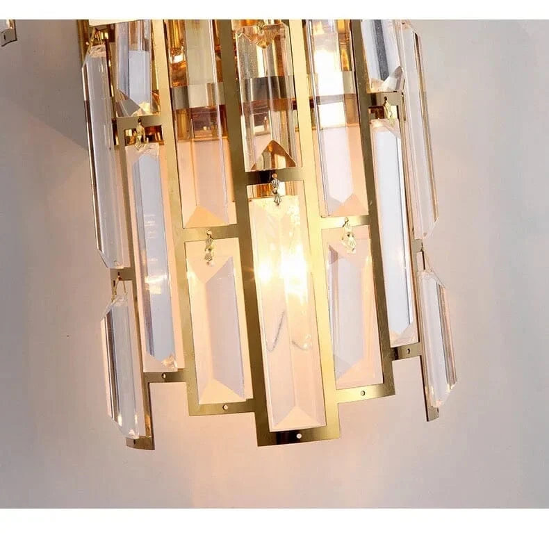 Shanice K9 Crystal Wall Lamp by Euroselle for Living Rooms and Bedrooms