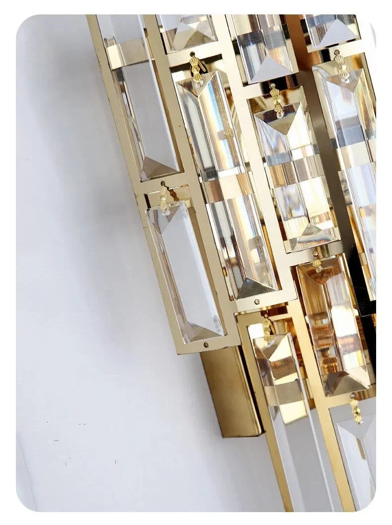 Shanice K9 Crystal Wall Lamp by Euroselle for Living Rooms and Bedrooms