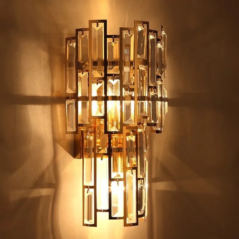 Shanice K9 Crystal Wall Lamp by Euroselle for Living Rooms and Bedrooms