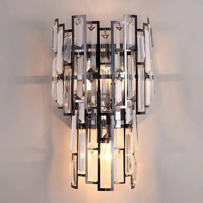 Shanice K9 Crystal Wall Lamp by Euroselle for Living Rooms and Bedrooms