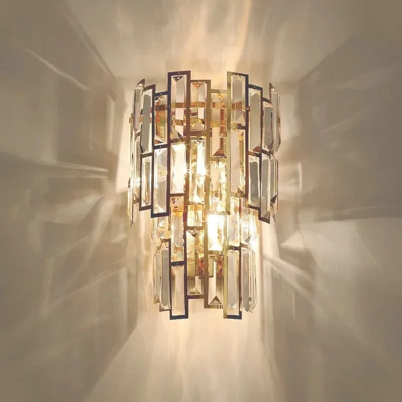 Shanice K9 Crystal Wall Lamp by Euroselle for Living Rooms and Bedrooms