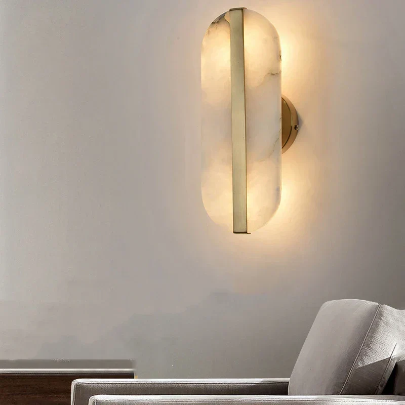 Euroselle Seren Alabaster Wall Lamp For Modern Homes