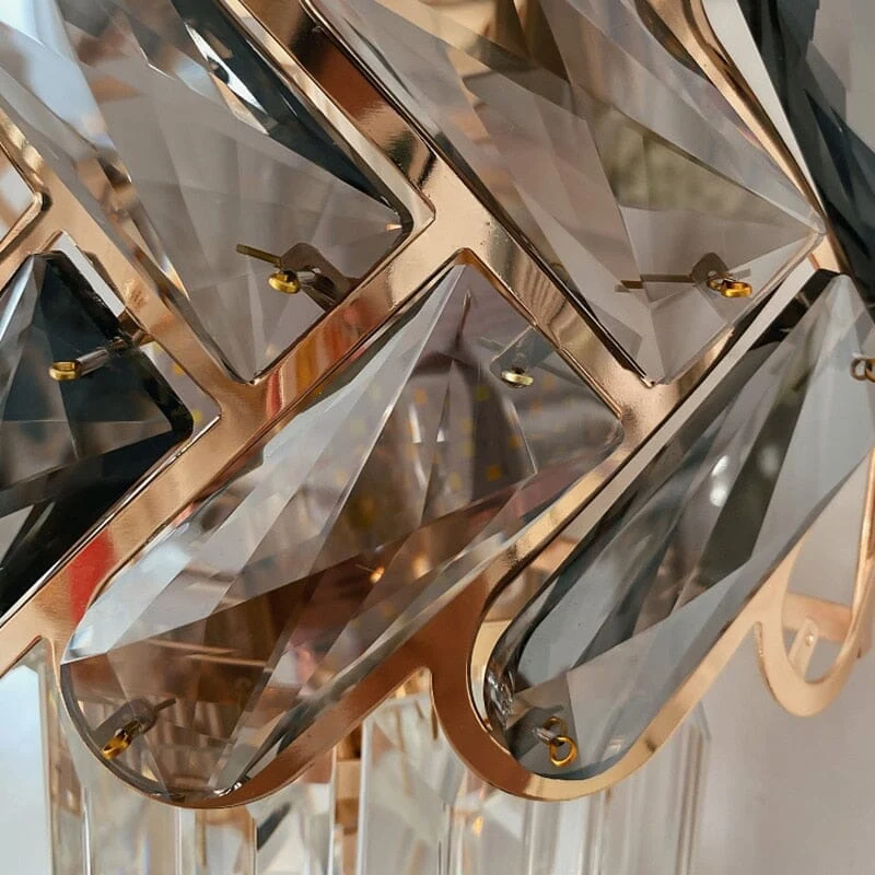 Euroselle Royal Orchid Crystal Wall Lamp Elegant Crystal Wall Light
