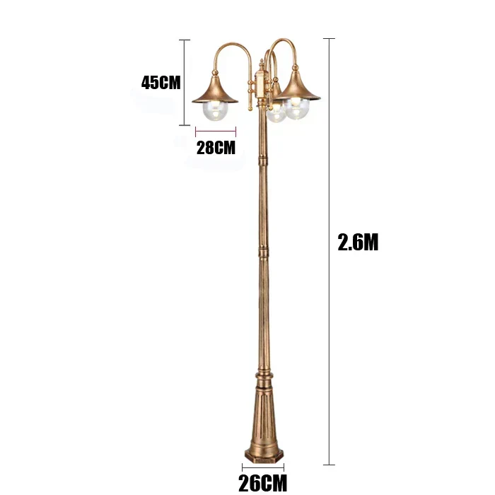 Euroselle Waterproof Dual-Head Garden Lamp For Outdoor Use