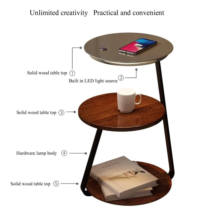 Sven Chestnut Table Lamp Minimalist Modern Design by Euroselle