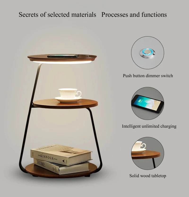 Sven Chestnut Table Lamp Minimalist Modern Design by Euroselle