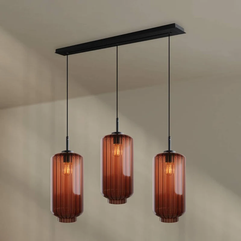 s.luce Velo Esstisch-Pendelleuchte 3-flammig 120cm Ø 18cm