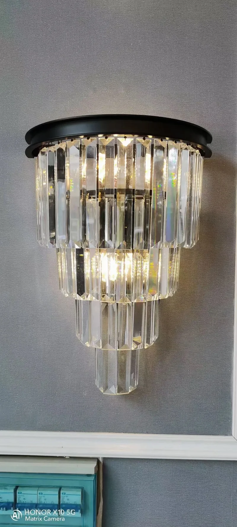 Euroselle Sutherland Crystal Wall Lamp Elegant Wall Fixture